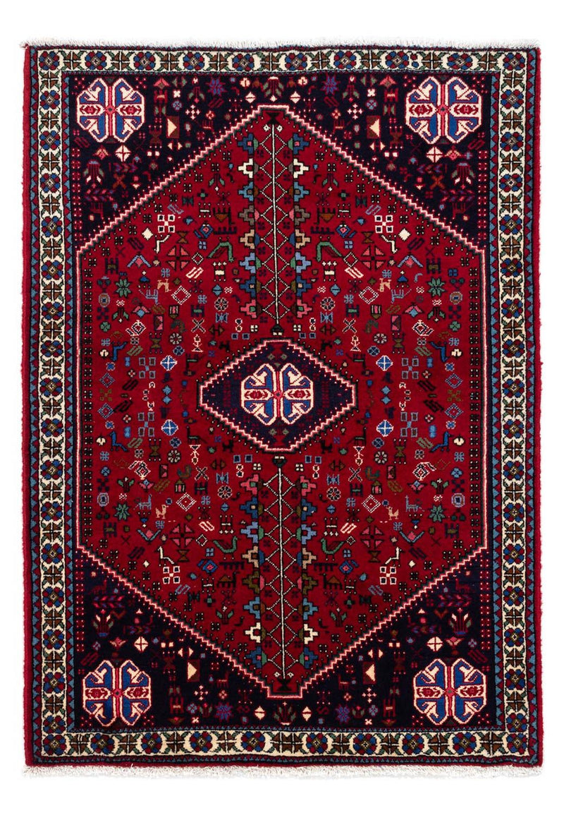 Alfombra persa - Nómada - 148 x 100 cm - rojo oscuro