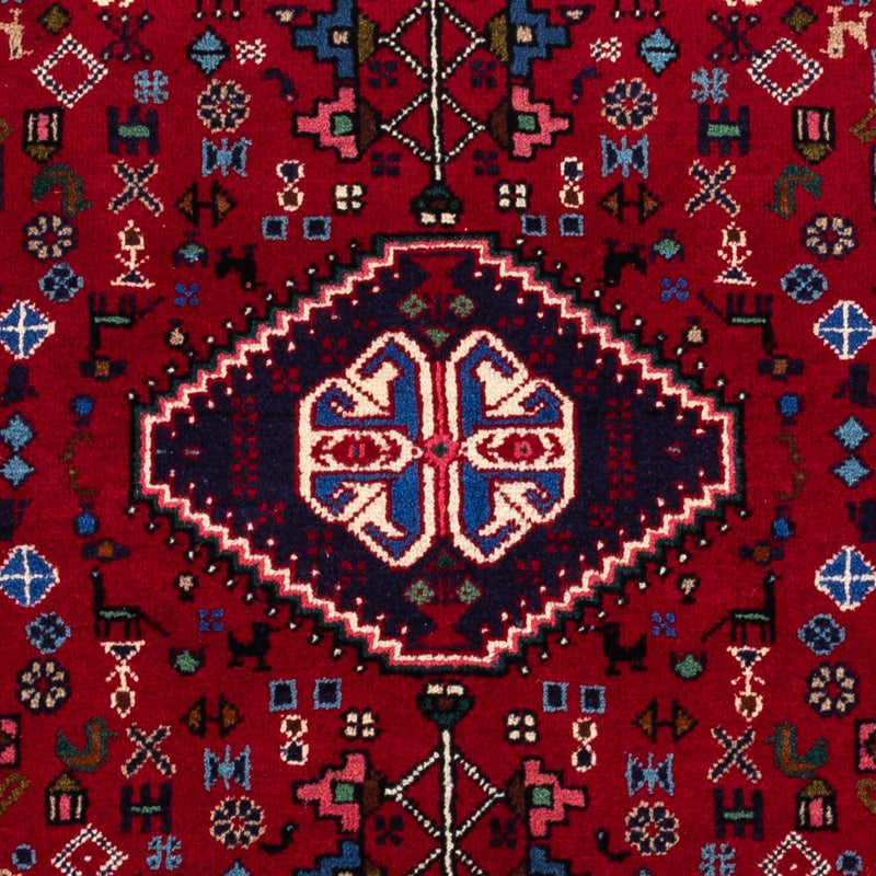 Alfombra persa - Nómada - 148 x 100 cm - rojo oscuro