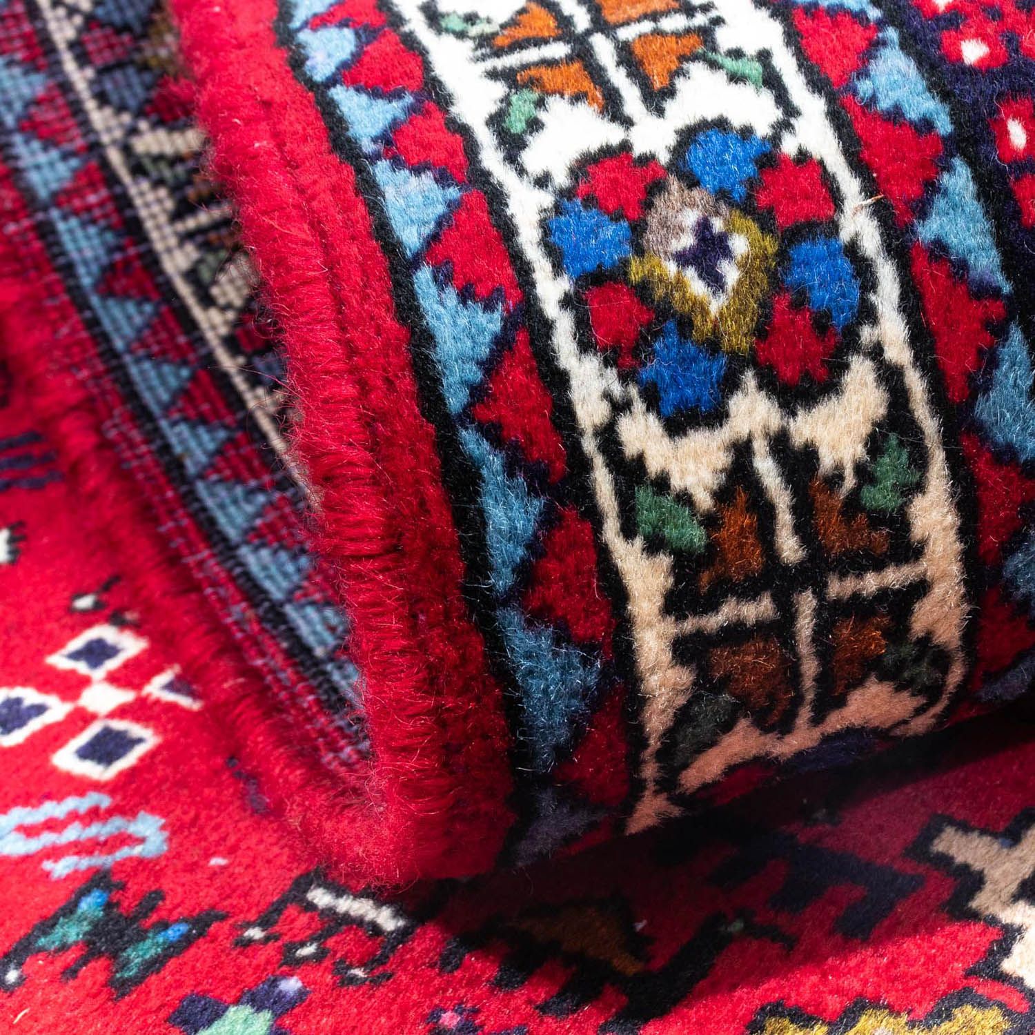 Alfombra persa - Nómada - 148 x 100 cm - rojo oscuro