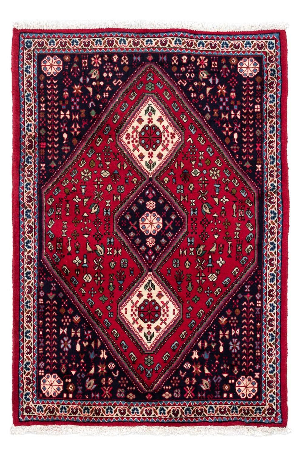 Alfombra persa - Nómada - 143 x 97 cm - rojo oscuro