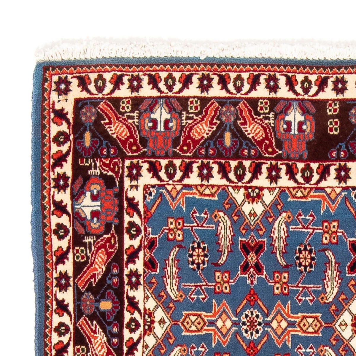 Alfombra persa - Nómada - 146 x 107 cm - azul oscuro