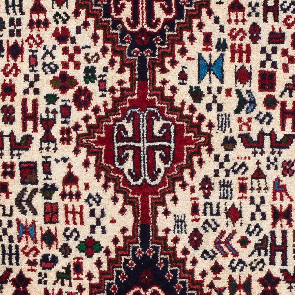 Alfombra persa - Nómada - 123 x 75 cm - beige