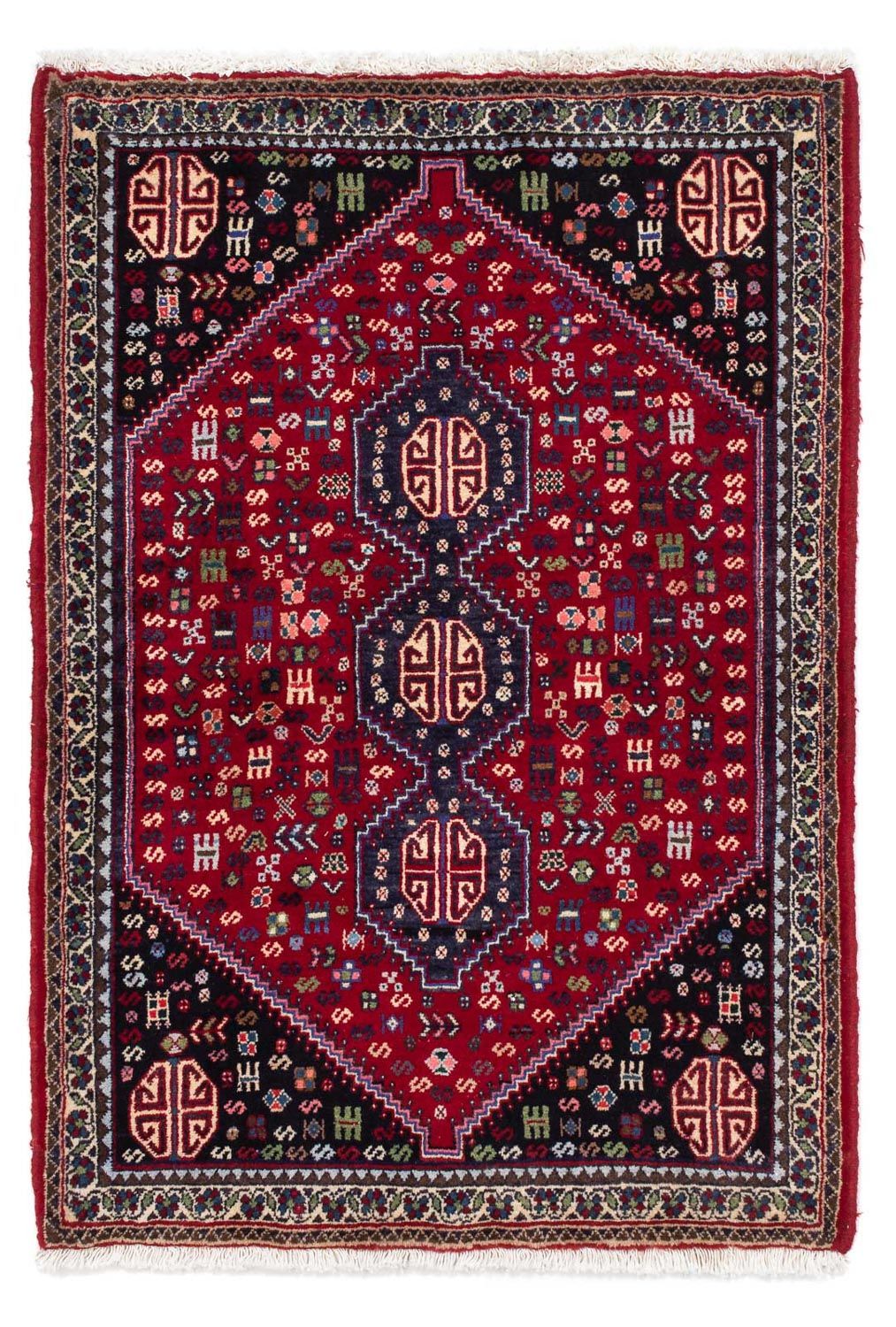 Alfombra persa - Nómada - 118 x 80 cm - rojo oscuro
