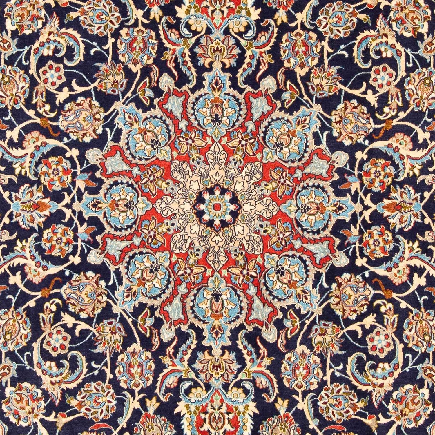 Alfombra Persa - Isfahan - Prima - 308 x 200 cm - azul oscuro