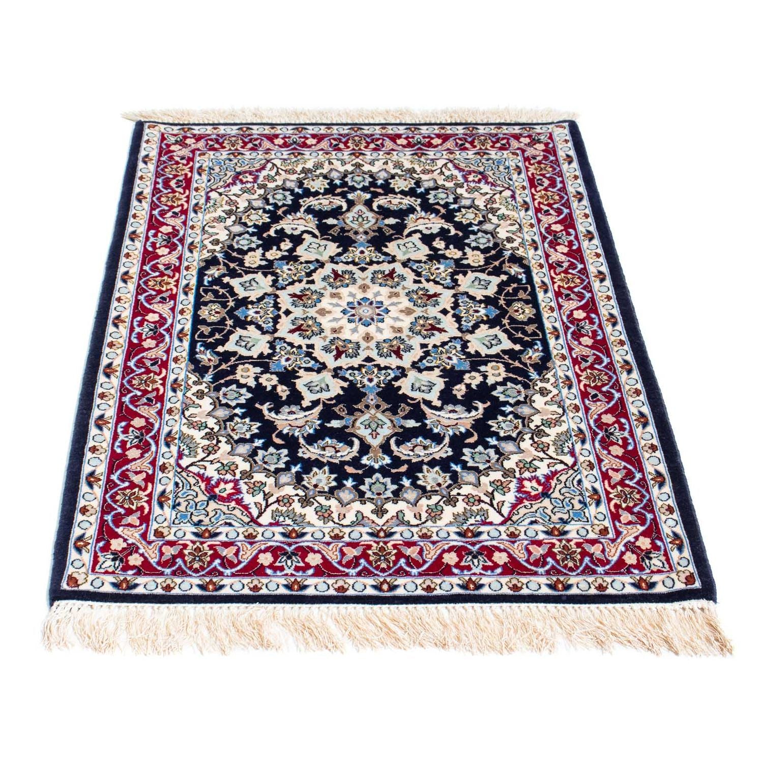 Alfombra Persa - Isfahan - Prima - 104 x 72 cm - azul oscuro