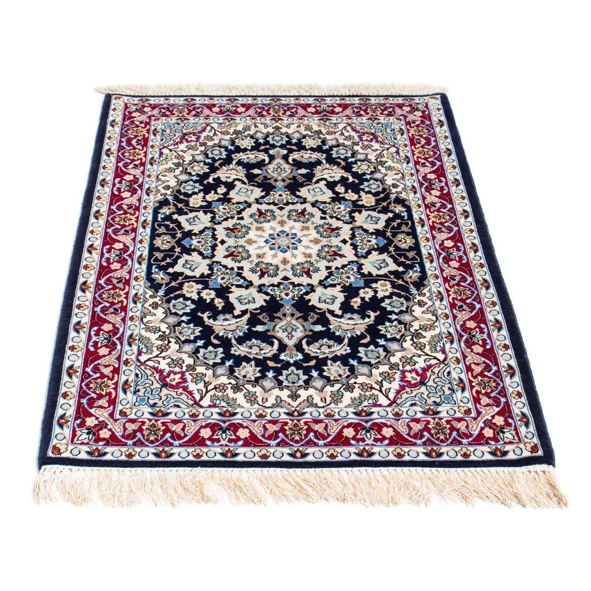 Alfombra Persa - Isfahan - Prima - 104 x 72 cm - azul oscuro