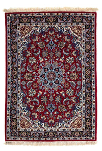 Alfombra Persa - Isfahan - Prima - 101 x 71 cm - rojo oscuro