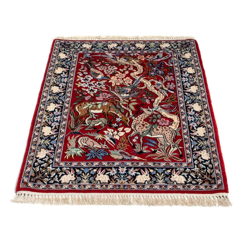 Alfombra Persa - Isfahan - Prima - 105 x 70 cm - rojo