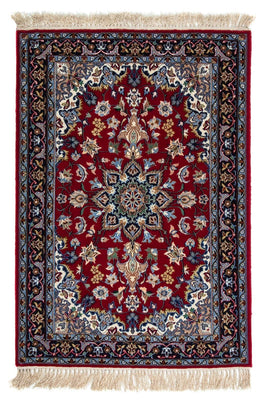 Alfombra Persa - Isfahan - Prima - 100 x 70 cm - rojo oscuro