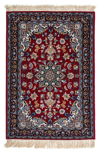 Alfombra Persa - Isfahan - Prima - 100 x 70 cm - rojo oscuro