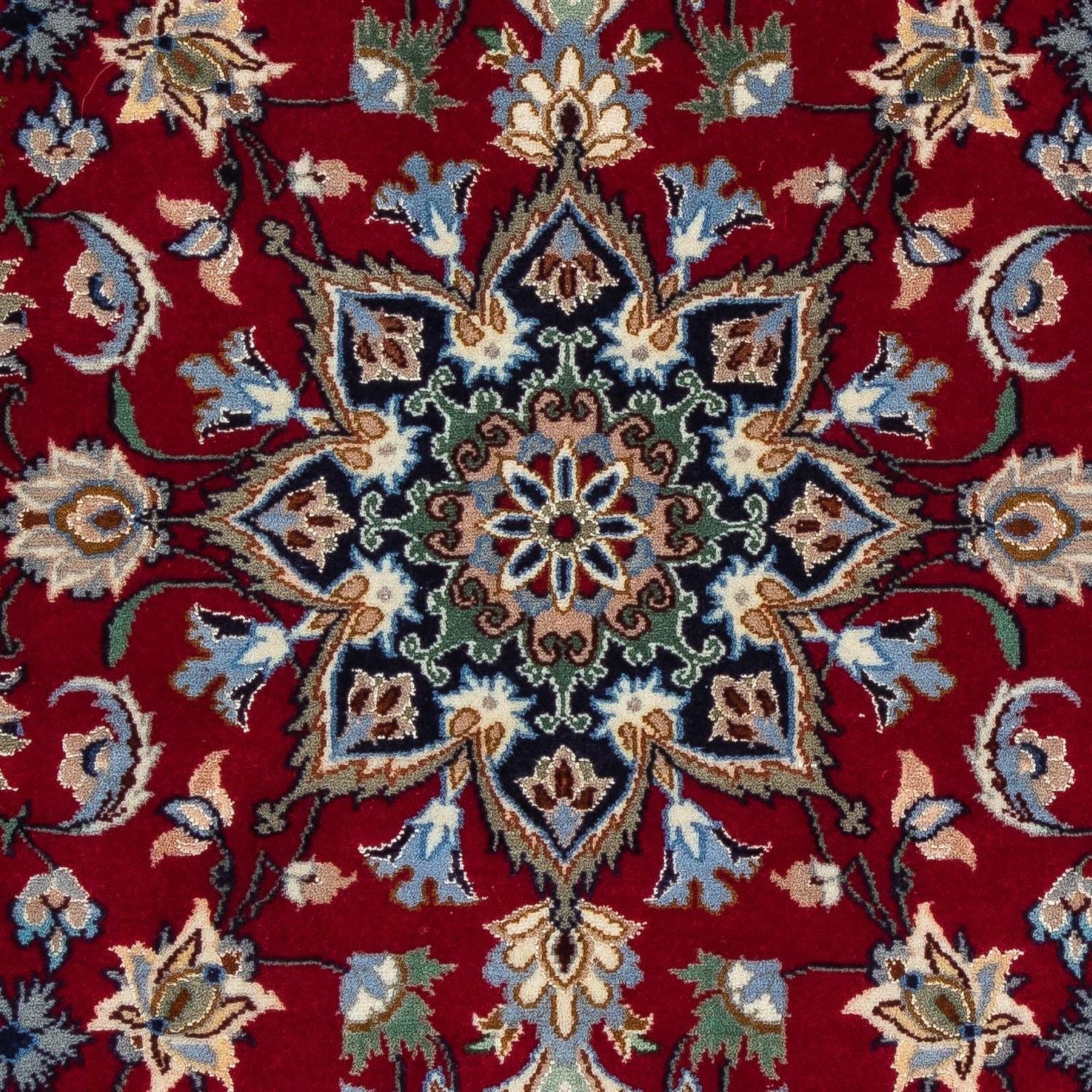 Alfombra Persa - Isfahan - Prima - 100 x 70 cm - rojo oscuro