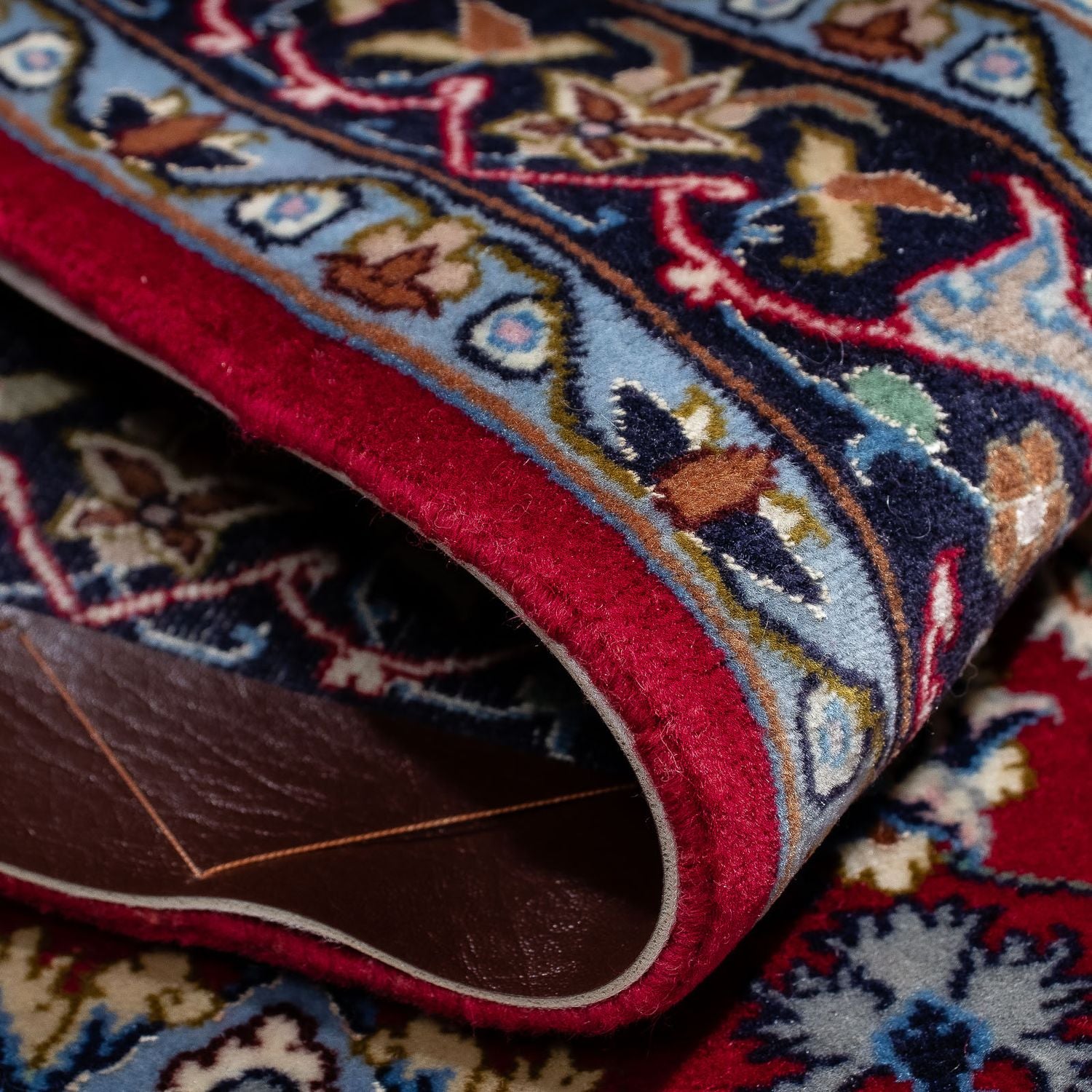 Alfombra Persa - Isfahan - Prima - 100 x 70 cm - rojo oscuro