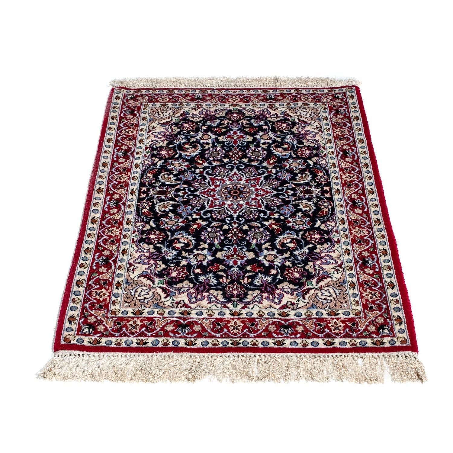 Alfombra Persa - Isfahan - Prima - 104 x 73 cm - rojo oscuro