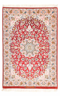 Alfombra Persa - Isfahan - Prima - 123 x 83 cm - rojo