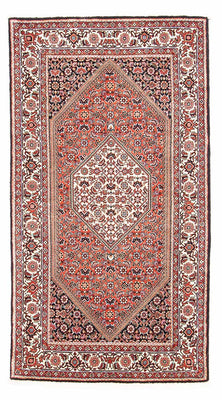 Alfombra persa - Bidjar - 154 x 82 cm - rojo
