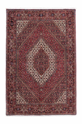 Alfombra persa - Bidjar - 205 x 136 cm - rojo oscuro
