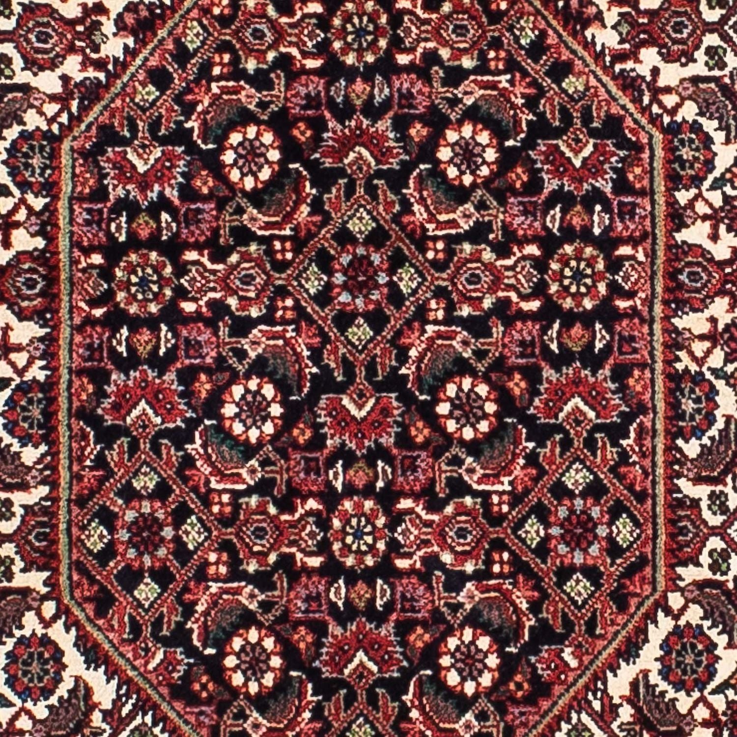 Alfombra persa - Bidjar - 205 x 136 cm - rojo oscuro