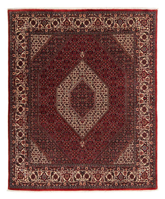 Alfombra persa - Bidjar - 247 x 202 cm - rojo oscuro