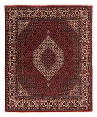 Alfombra persa - Bidjar - 247 x 202 cm - rojo oscuro