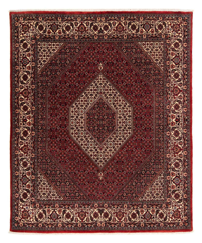 Alfombra persa - Bidjar - 247 x 202 cm - rojo oscuro
