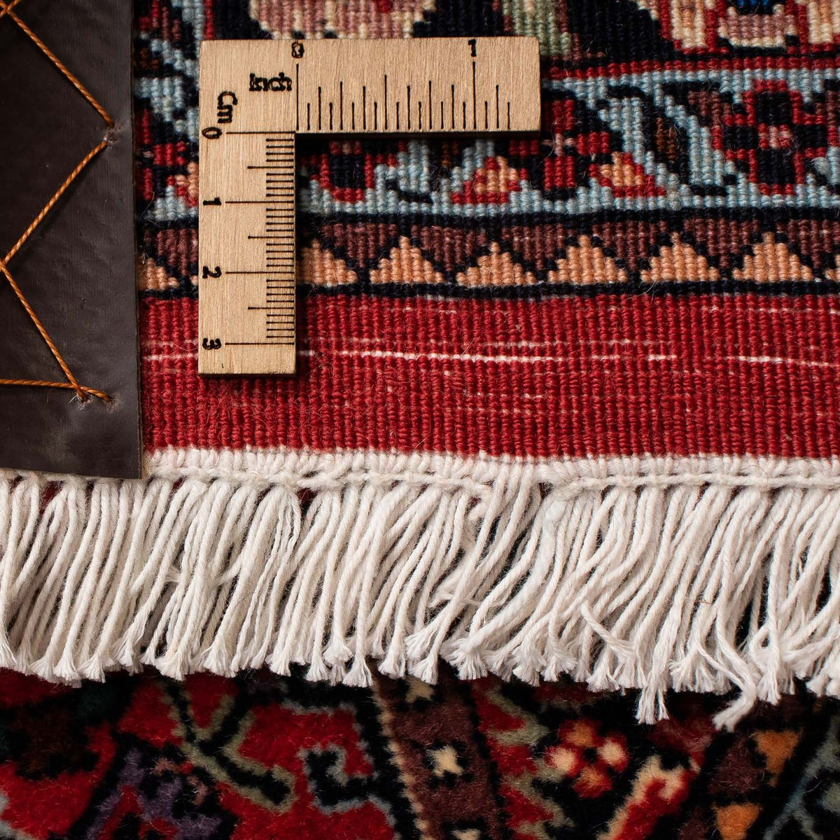 Alfombra persa - Bidjar - 247 x 202 cm - rojo oscuro