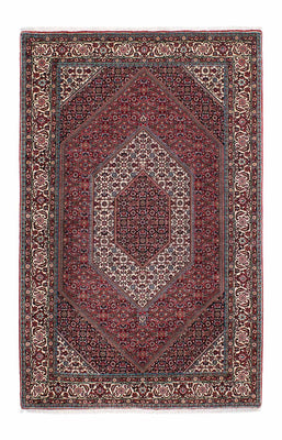 Alfombra persa - Bidjar - 212 x 135 cm - rojo oscuro
