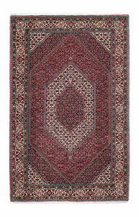 Alfombra persa - Bidjar - 212 x 135 cm - rojo oscuro