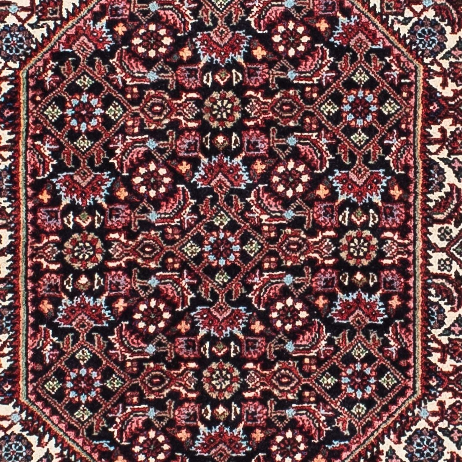 Alfombra persa - Bidjar - 212 x 135 cm - rojo oscuro