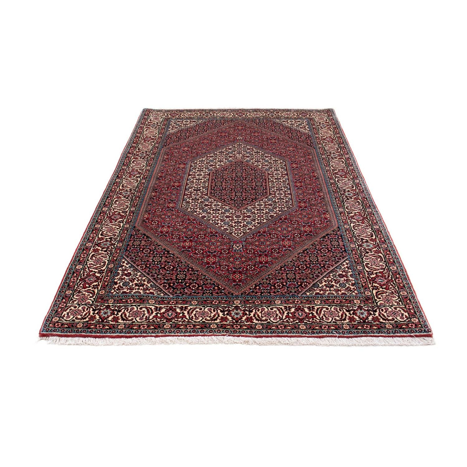 Alfombra persa - Bidjar - 212 x 135 cm - rojo oscuro