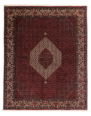 Alfombra persa - Bidjar - 257 x 204 cm - rojo oscuro