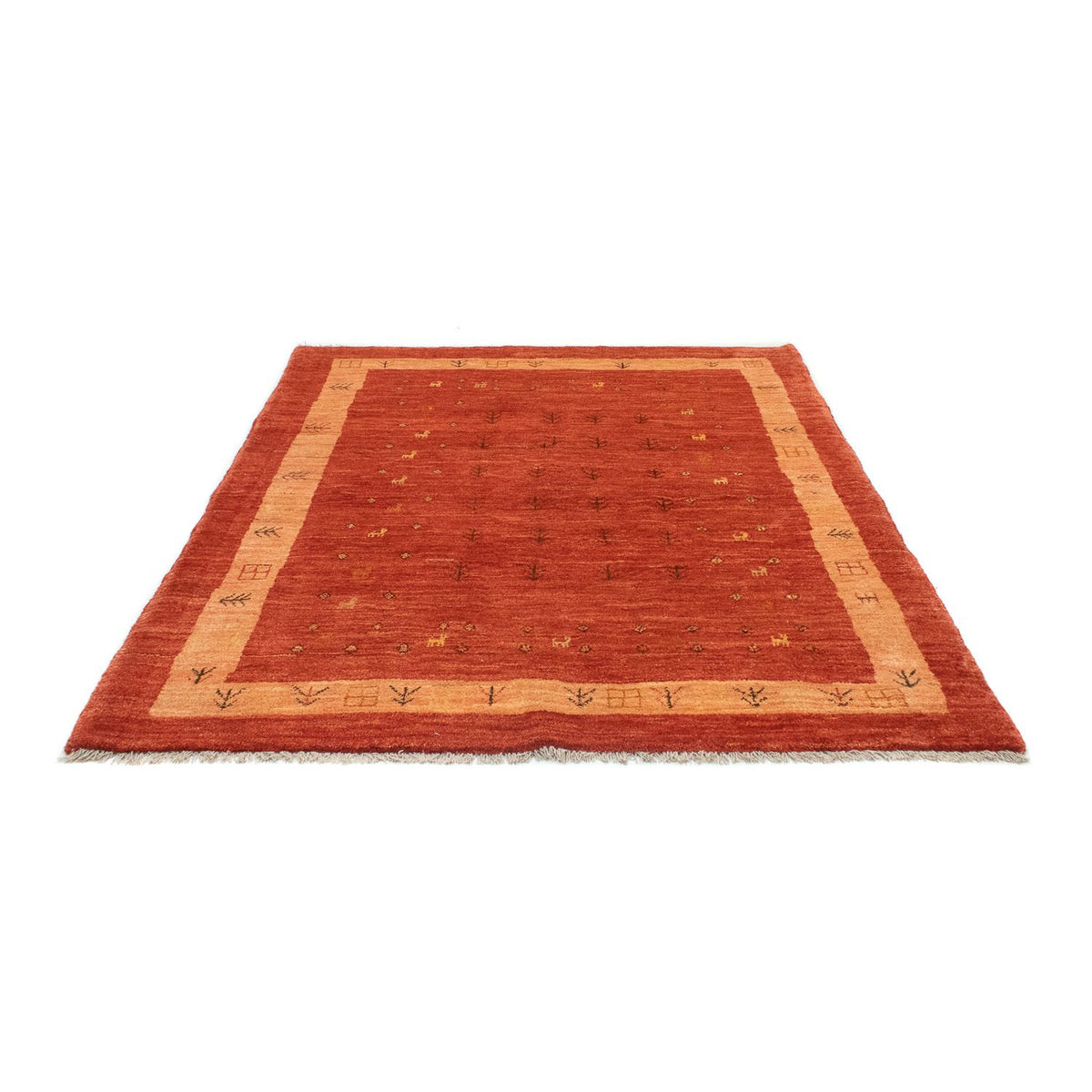 Alfombra Gabbeh - Loribaft Persa - 194 x 156 cm - rojo