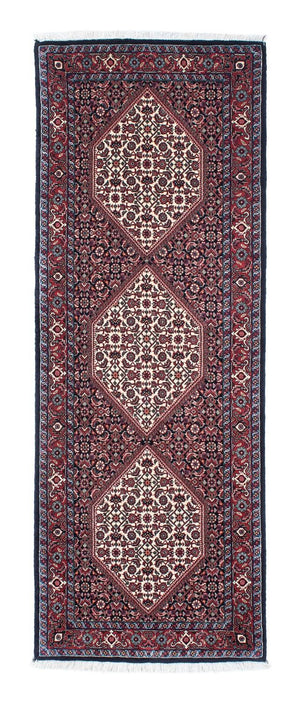 Alfombra de pasillo Alfombra persa - Bidjar - 206 x 73 cm - azul oscuro