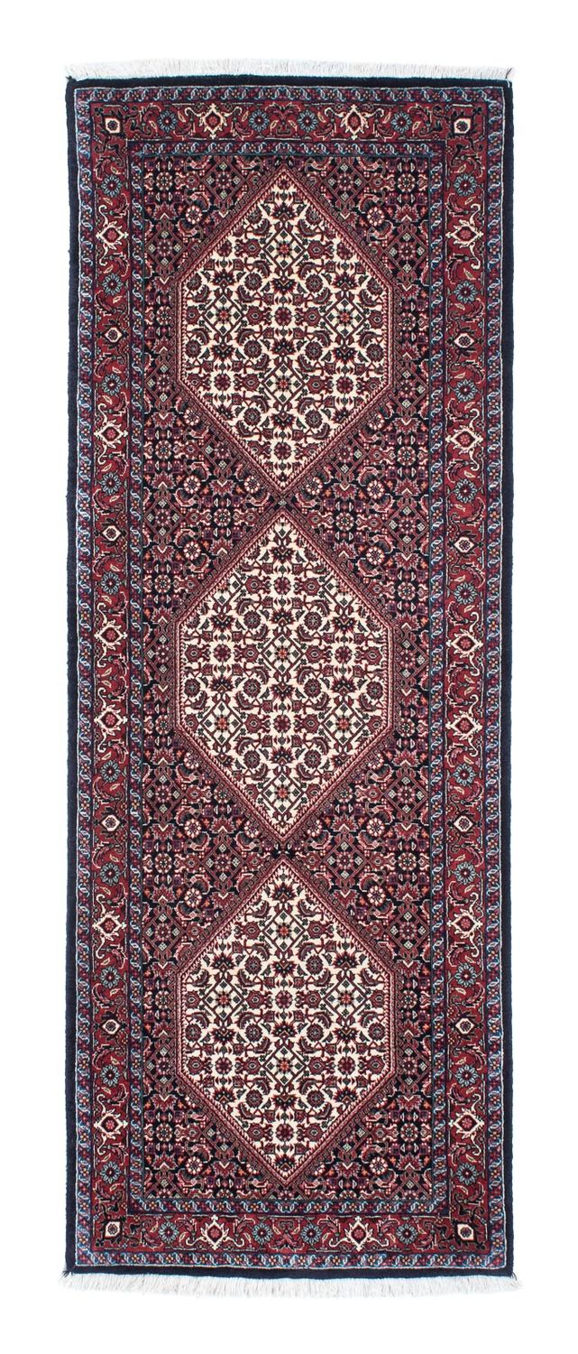 Alfombra de pasillo Alfombra persa - Bidjar - 206 x 73 cm - azul oscuro