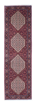 Alfombra de pasillo Alfombra persa - Bidjar - 295 x 85 cm - rojo oscuro