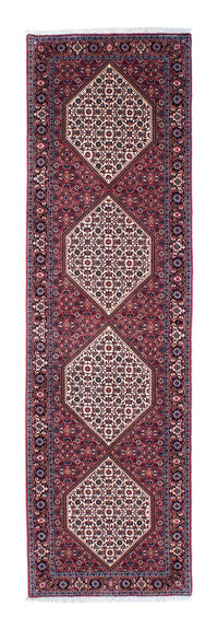 Alfombra de pasillo Alfombra persa - Bidjar - 295 x 85 cm - rojo oscuro