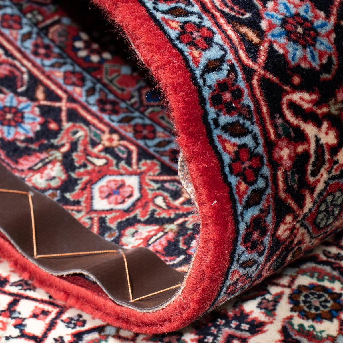 Alfombra de pasillo Alfombra persa - Bidjar - 295 x 85 cm - rojo oscuro