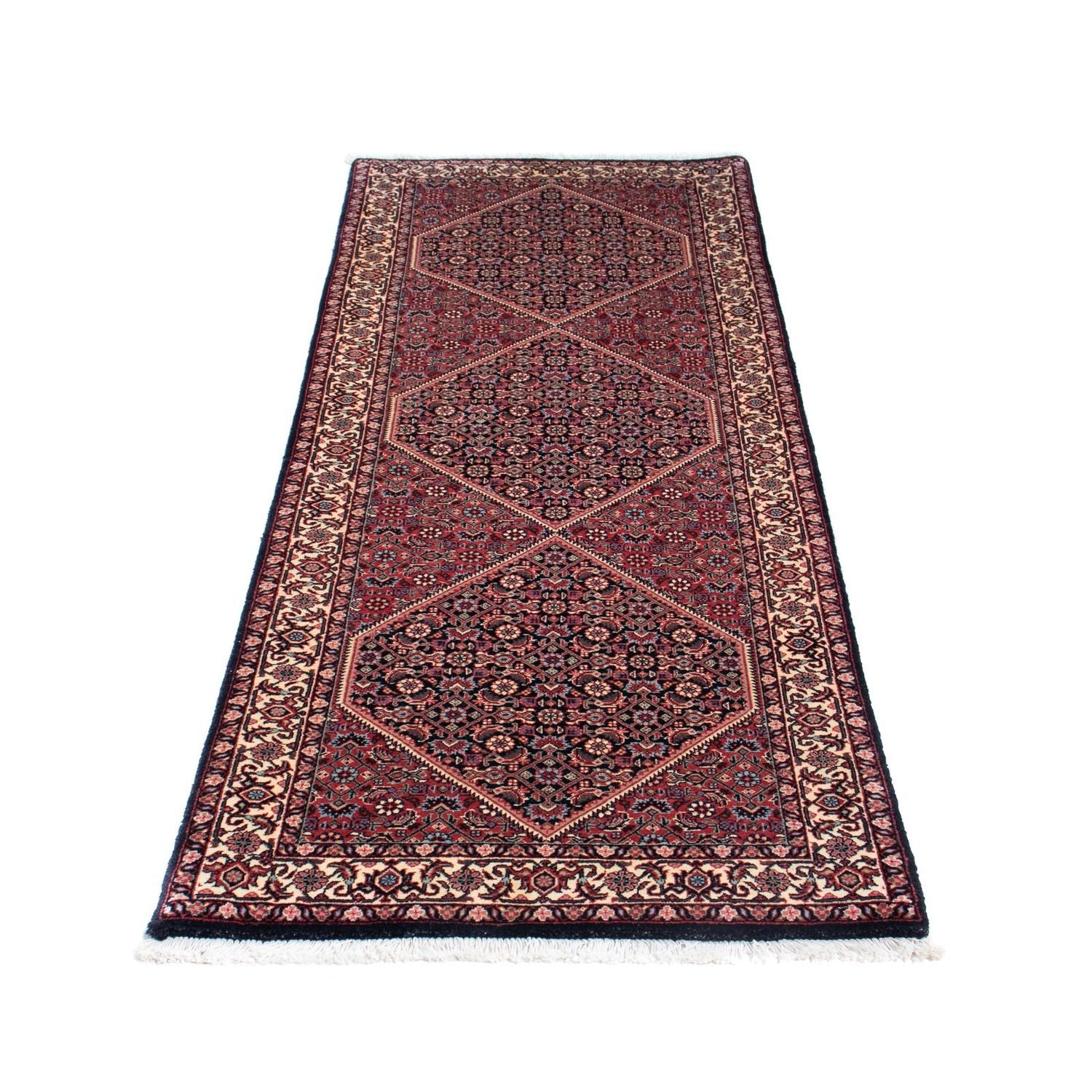 Alfombra de pasillo Alfombra persa - Bidjar - 209 x 72 cm - azul oscuro