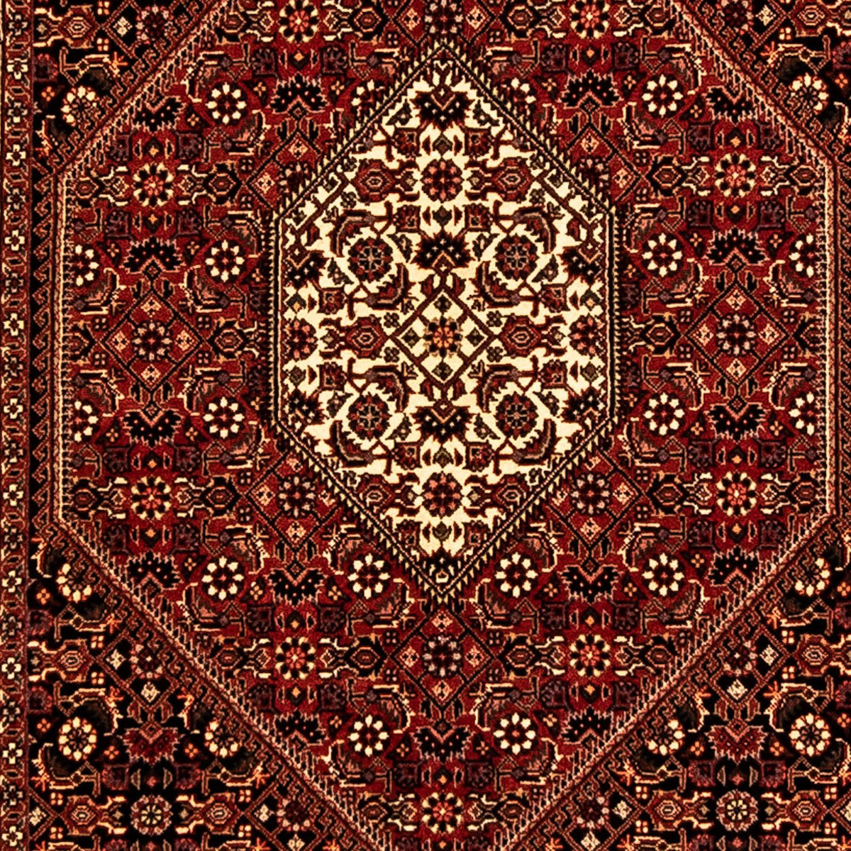 Alfombra de pasillo Alfombra persa - Bidjar - 296 x 83 cm - rojo oscuro