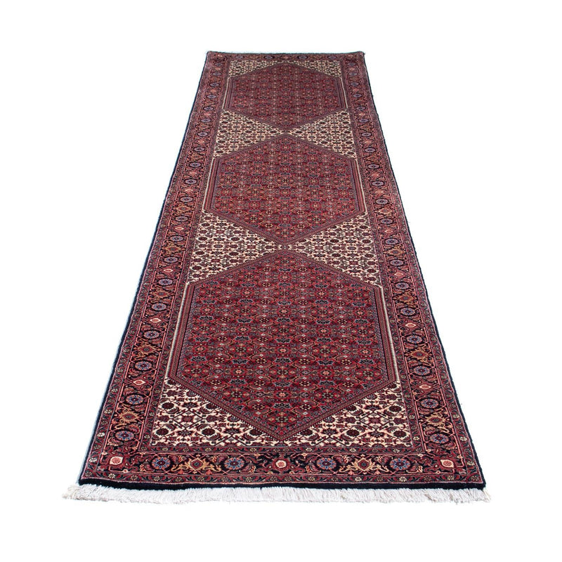 Alfombra de pasillo Alfombra persa - Bidjar - 313 x 83 cm - rojo oscuro