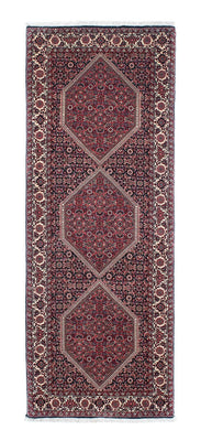 Alfombra de pasillo Alfombra persa - Bidjar - 207 x 74 cm - azul oscuro