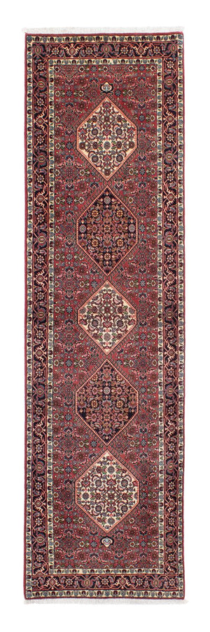 Alfombra de pasillo Alfombra persa - Bidjar - 292 x 81 cm - rojo claro