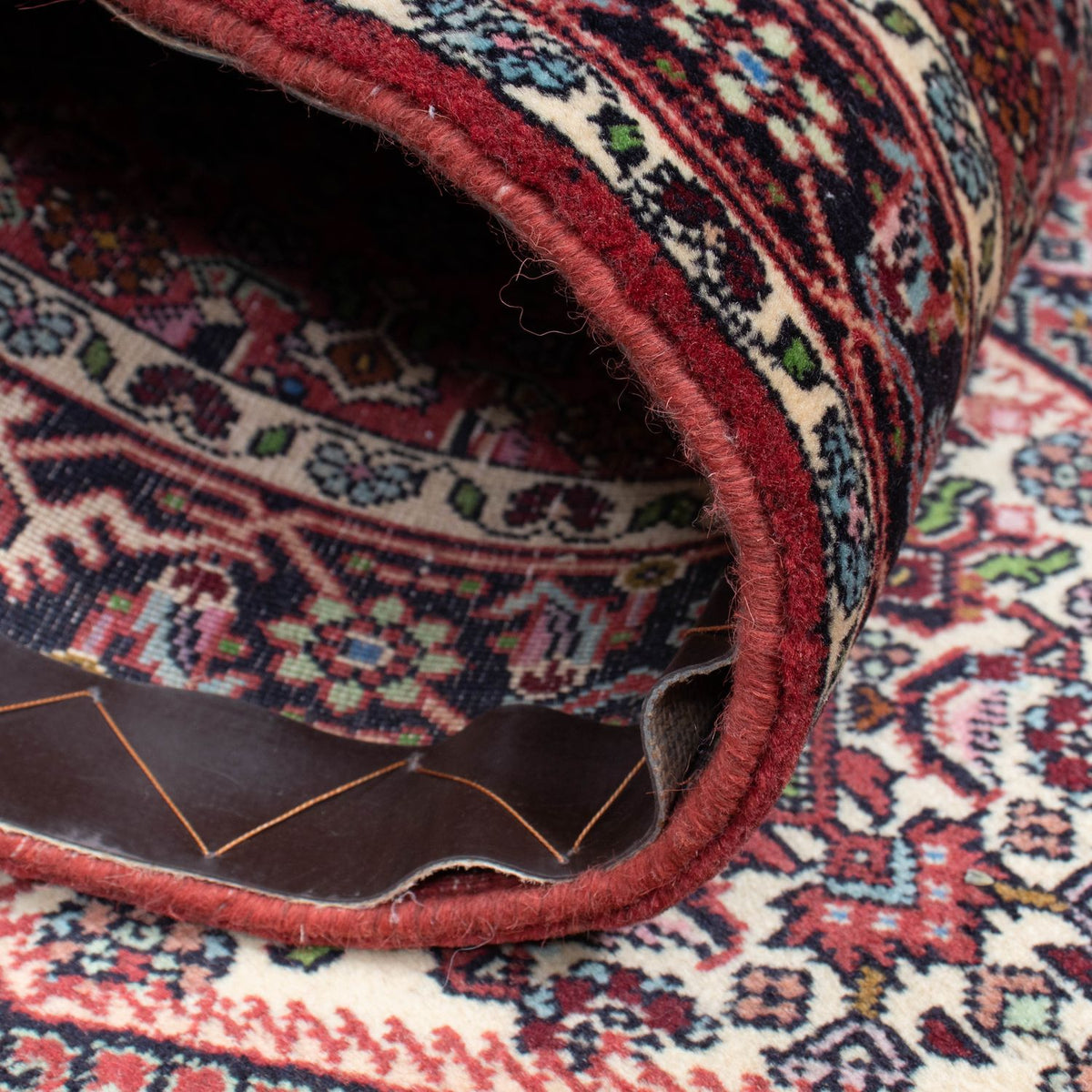 Alfombra de pasillo Alfombra persa - Bidjar - 292 x 81 cm - rojo claro