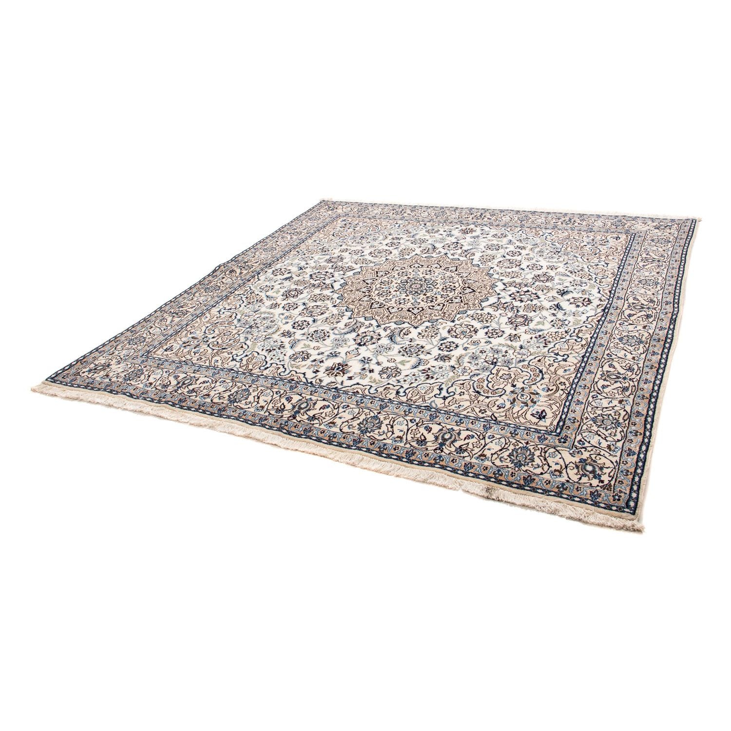 Alfombra Persa - Nain - Real cuadrado  - 210 x 202 cm - beige