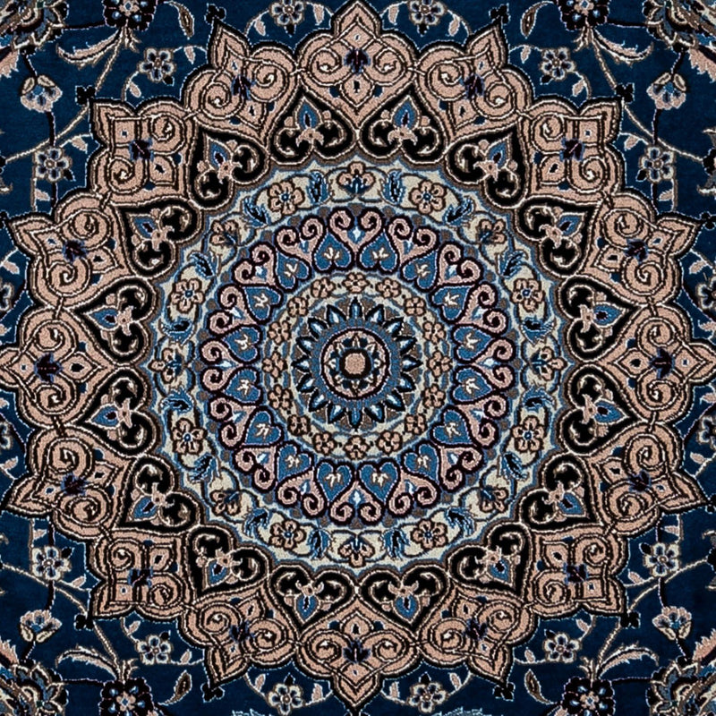Alfombra Persa - Nain - Real - 348 x 245 cm - azul oscuro