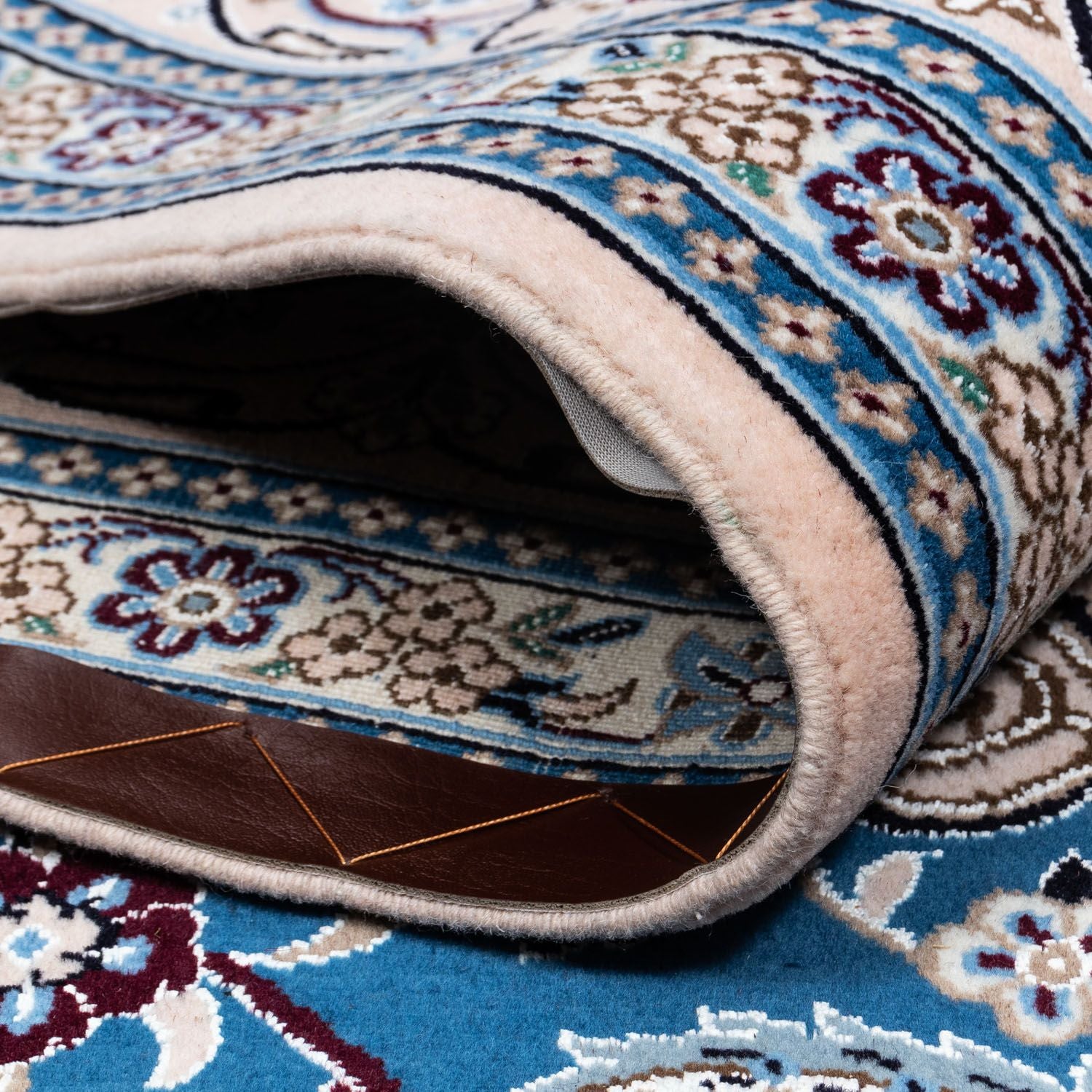 Alfombra Persa - Nain - Real - 348 x 245 cm - azul oscuro