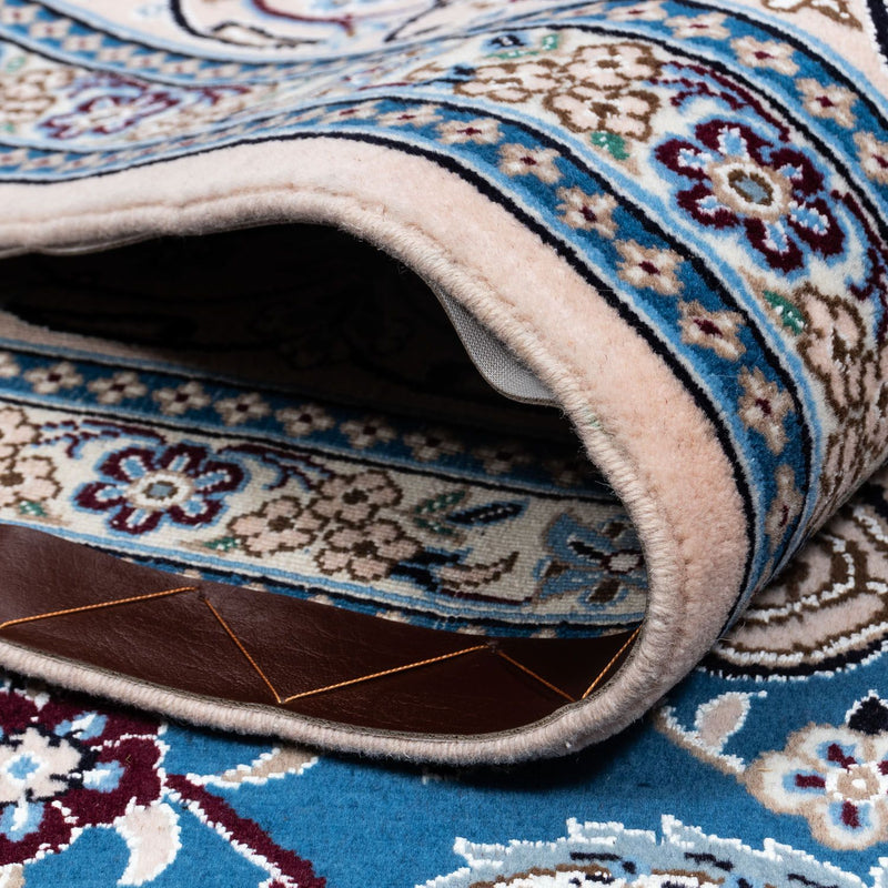 Alfombra Persa - Nain - Real - 348 x 245 cm - azul oscuro