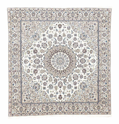 Alfombra Persa - Nain - Real cuadrado  - 205 x 198 cm - beige