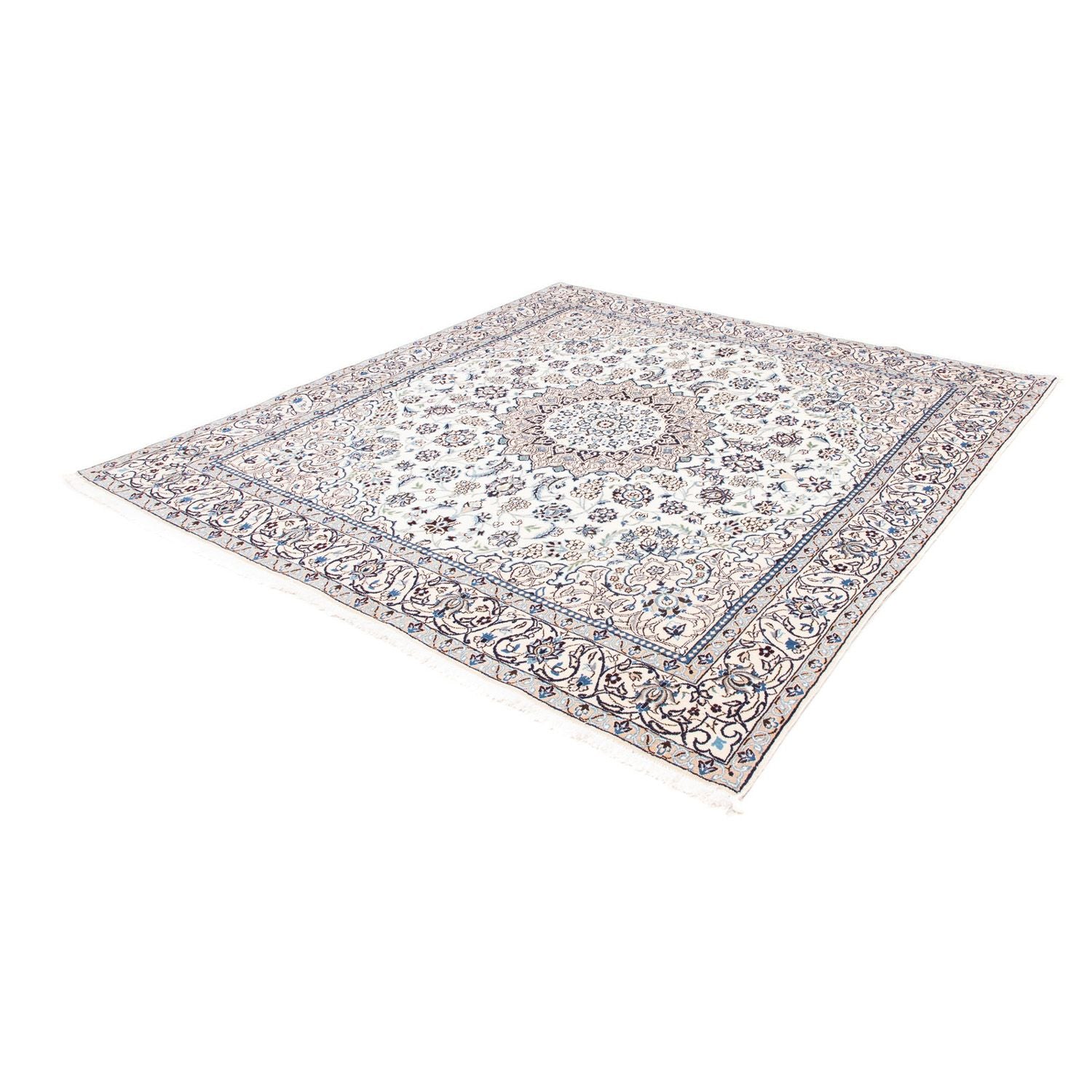 Alfombra Persa - Nain - Real cuadrado  - 205 x 198 cm - beige