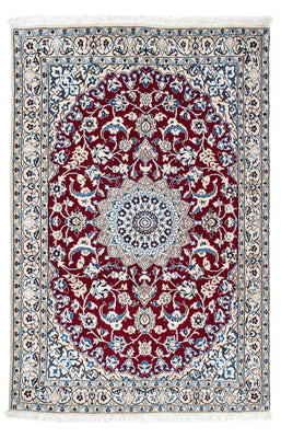 Alfombra Persa - Nain - Real - 172 x 112 cm - rojo oscuro