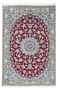 Alfombra Persa - Nain - Real - 172 x 112 cm - rojo oscuro